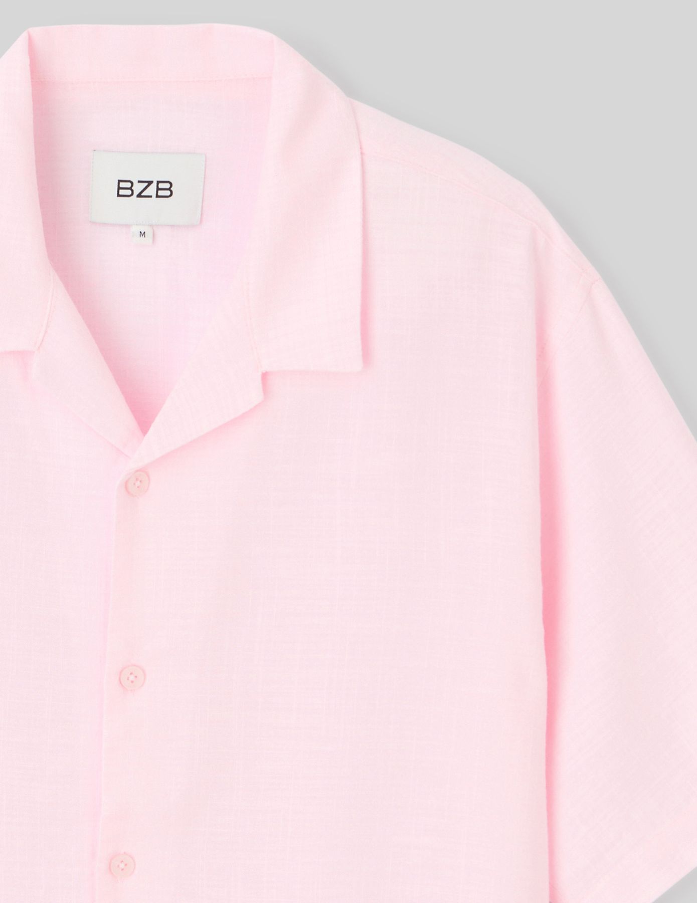Chemise manches courtes rose