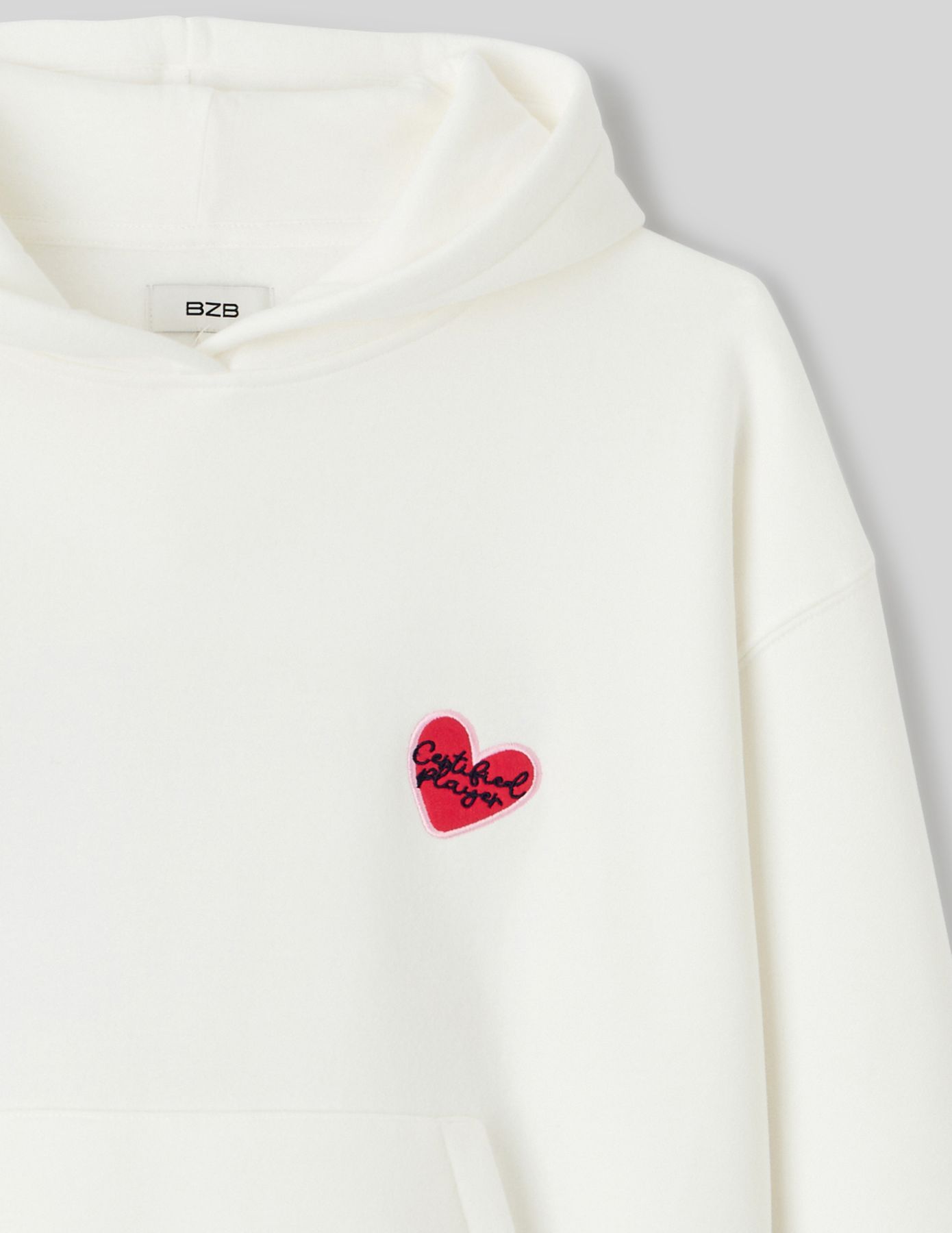 Sweat col capuche imprimé devant / dos