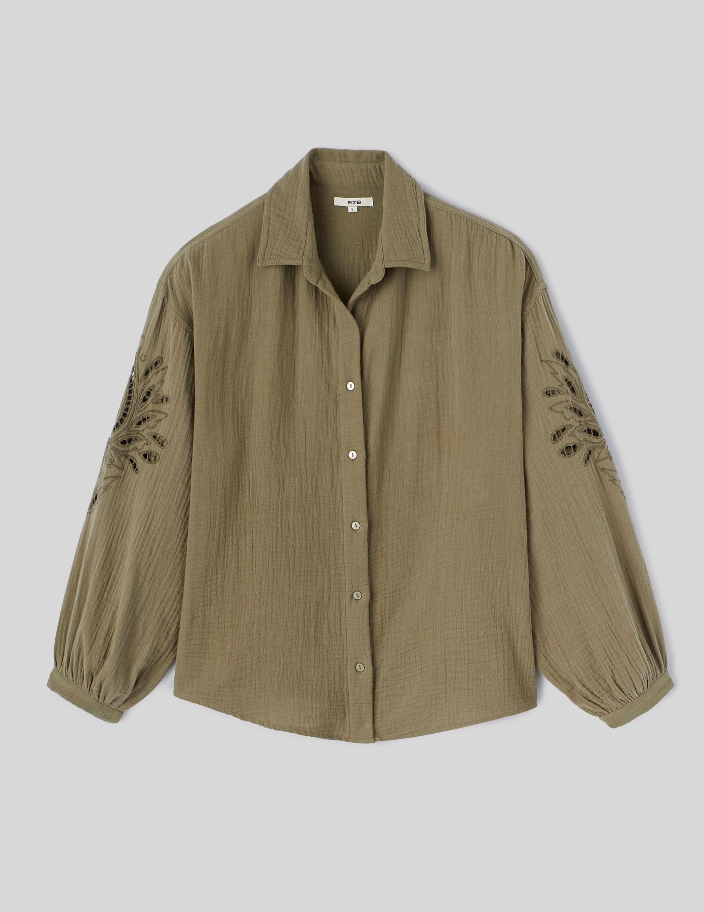 Chemise en gaze de coton unie