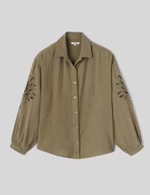 Chemise en gaze de coton unie