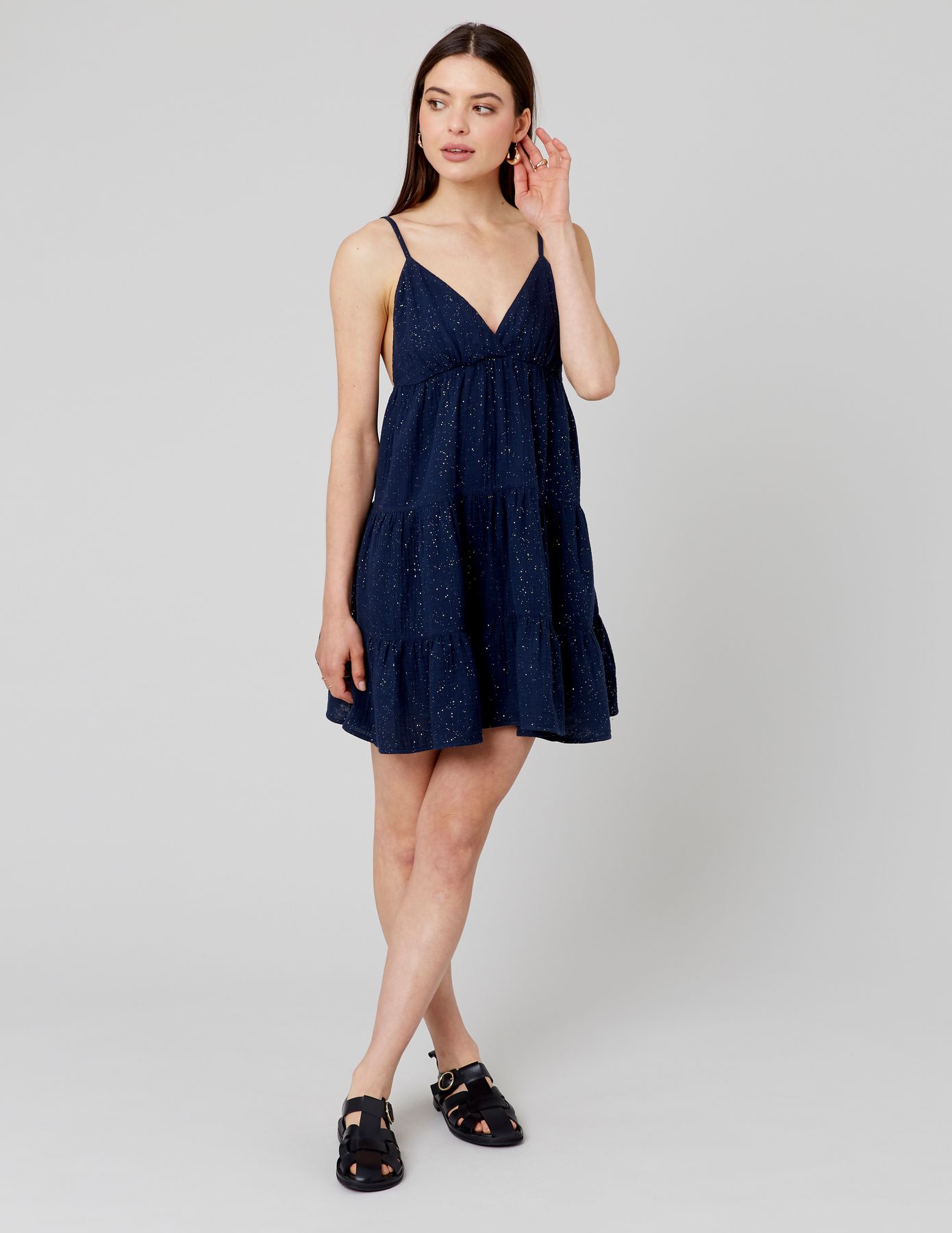 Robe courte à paillettes