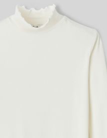 T-shirt col montant uni