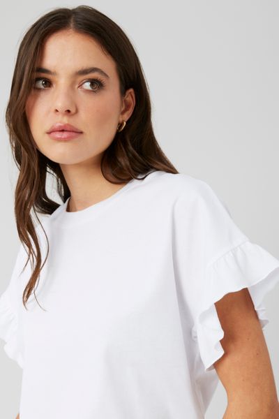 T-shirt manches courtes à volants