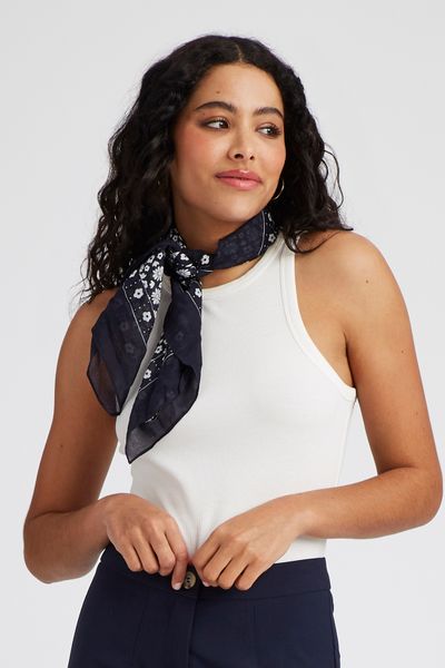 Foulard coton imprim&eacute;