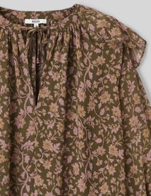 Blouse imprimée à volants