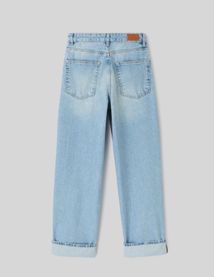Jean baggy à revers