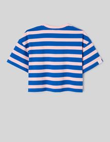 T-shirt crop ray&eacute;