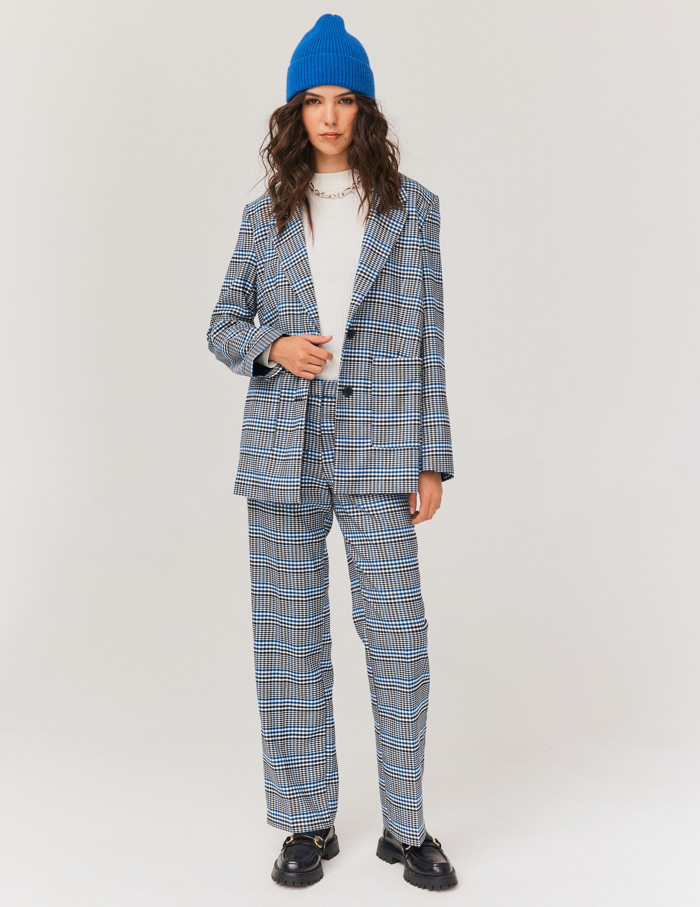 Blazer à carreaux