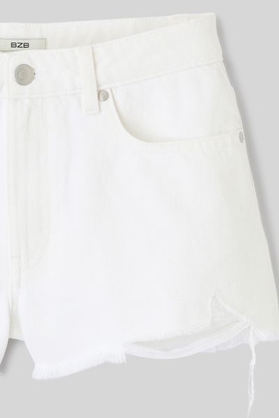 Short en Denim Raw cut