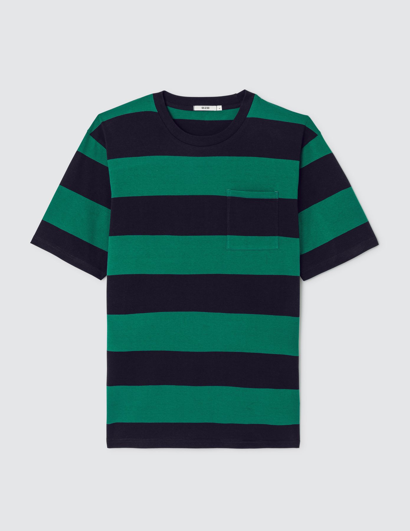 T-shirt maxi rayures avec poche