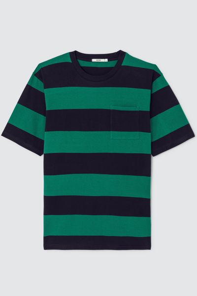 T-shirt maxi rayures avec poche