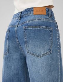 Jean wide leg avec studs
