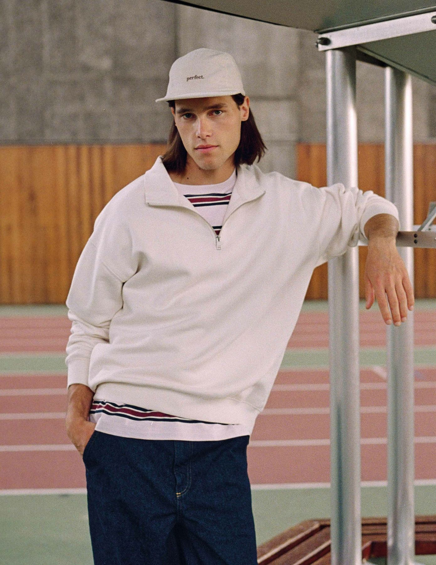 Sweat col polo zipp&eacute;