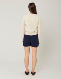 Jupe short boutons dor&eacute;s