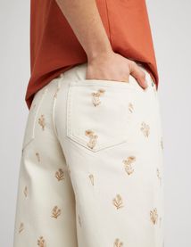 Pantalon wide leg brodé
