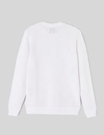 Pull col rond maille ajourée