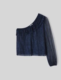 Blouse asymétrique pailletée