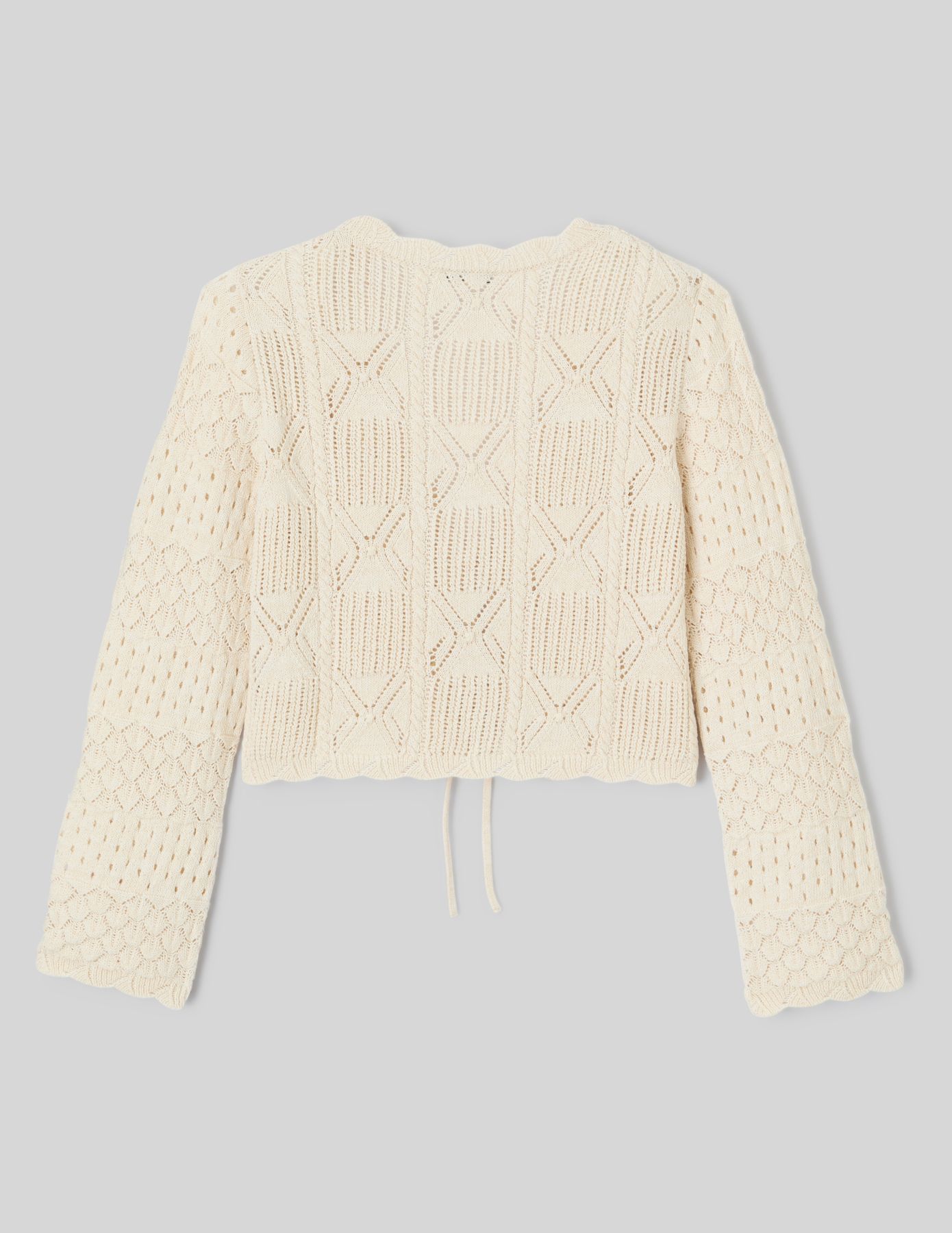 Gilet en crochet à nouer