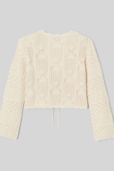 Gilet en crochet à nouer