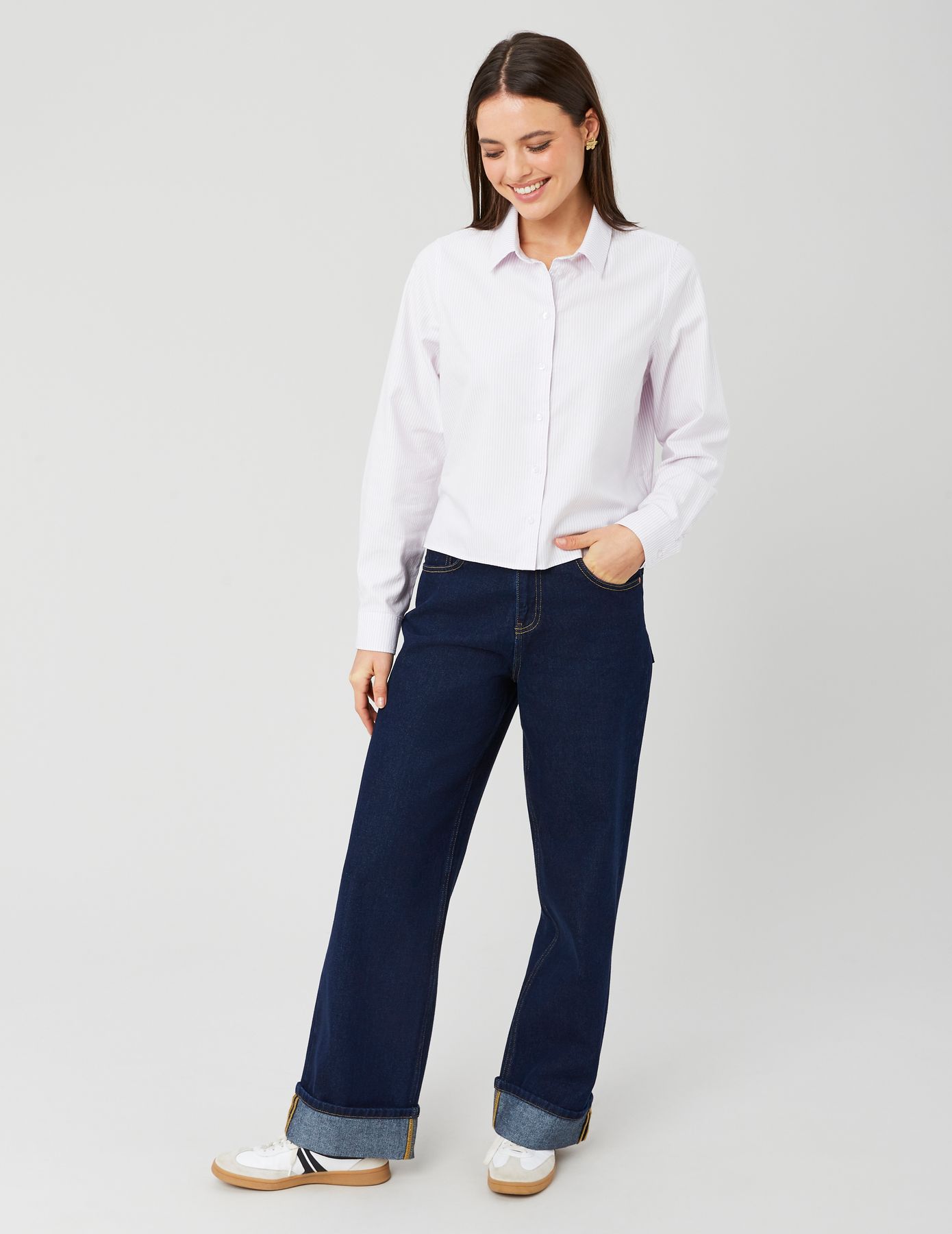 Chemise courte rayée