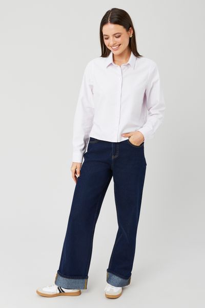 Chemise courte rayée