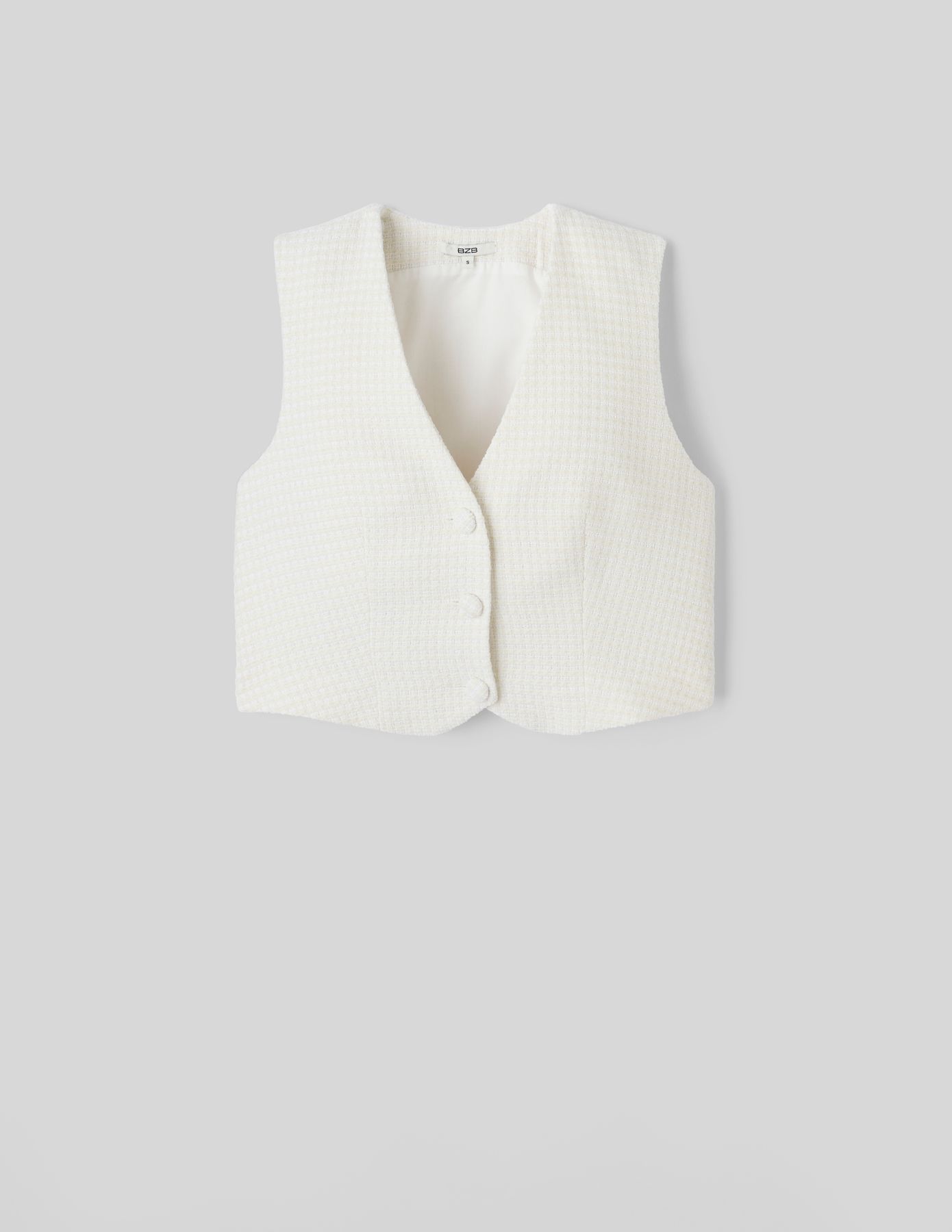 Gilet sans manches en tweed