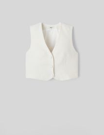 Gilet sans manches en tweed