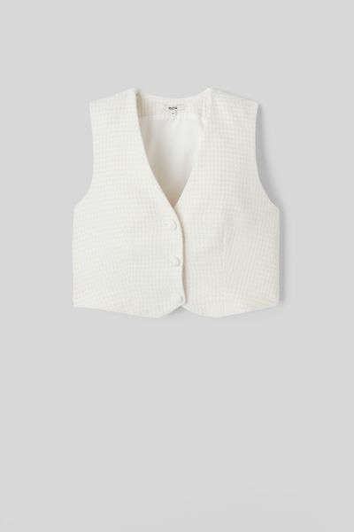 Gilet sans manches en tweed