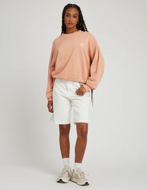 Sweat à fronces brodé
