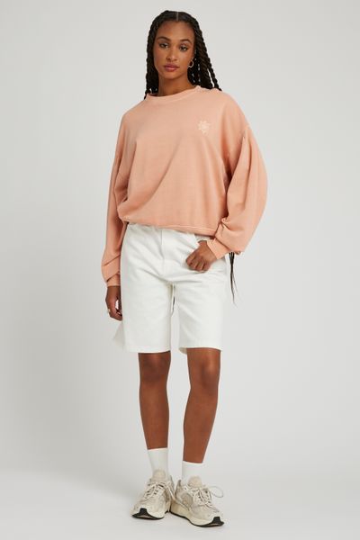 Sweat à fronces brodé