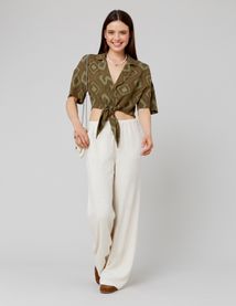 Chemise imprimée à nouer