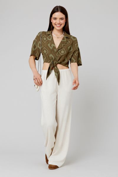 Chemise imprimée à nouer