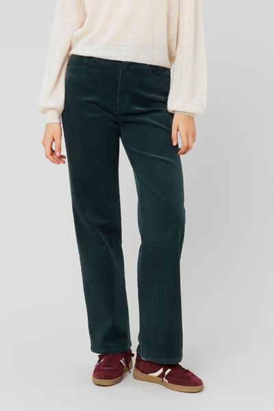 Pantalon straight velours