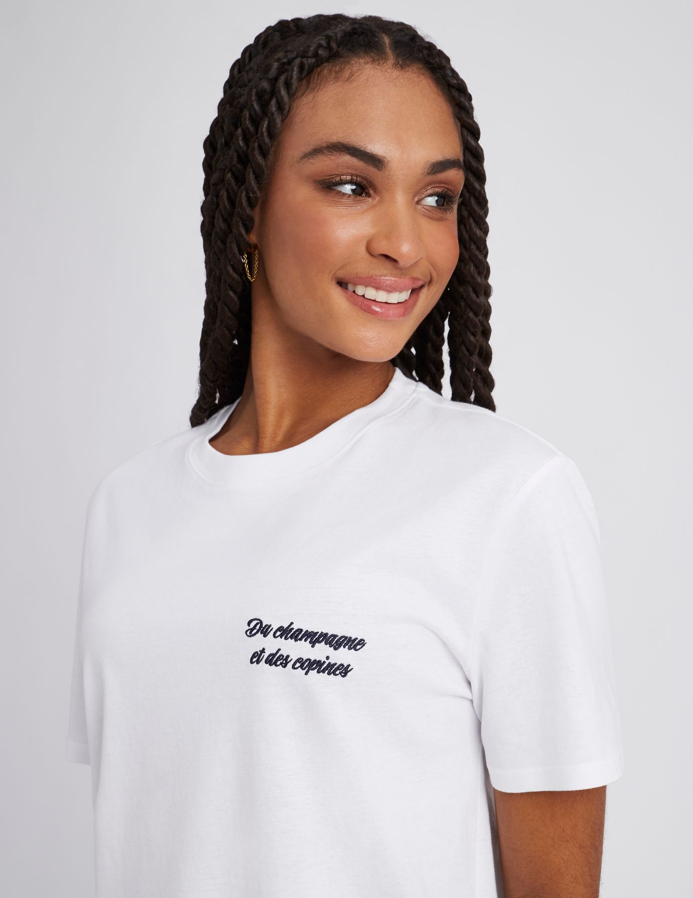 T-shirt manches courtes brod&eacute;