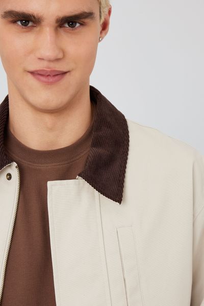 Veste zippée col velours