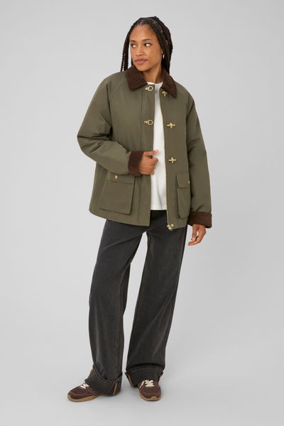 Veste avec col velours cotel&eacute;