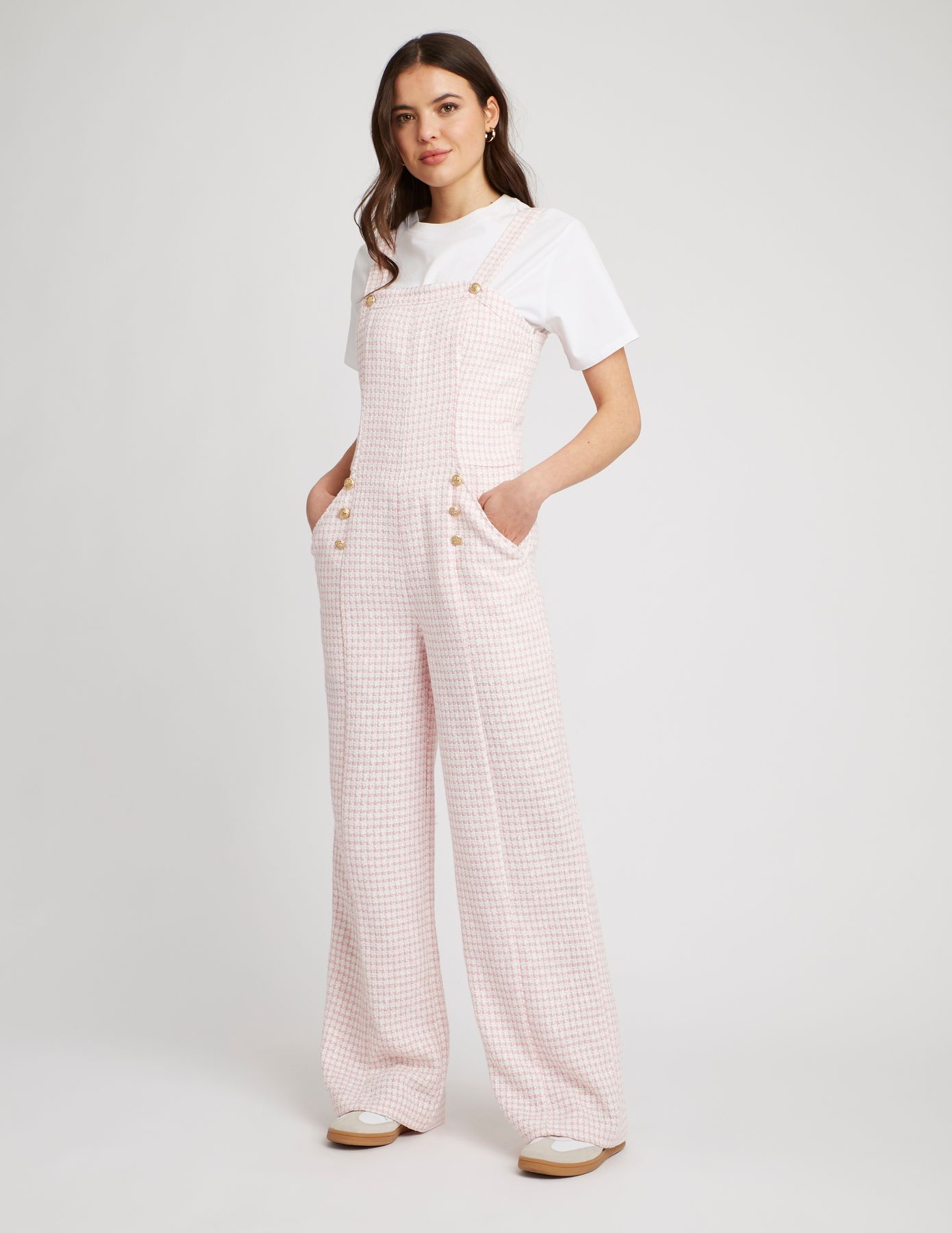 Combinaison pantalon en tweed