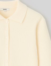 Pull maille côtelée