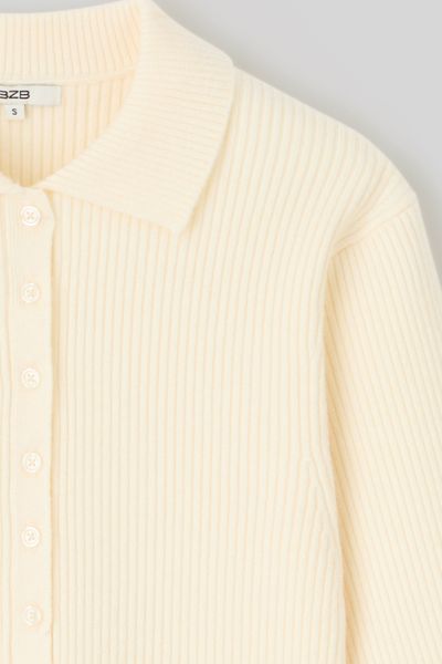 Pull maille côtelée