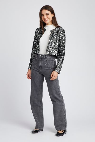 Veste courte sequins