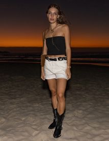 Short en jean raw cut