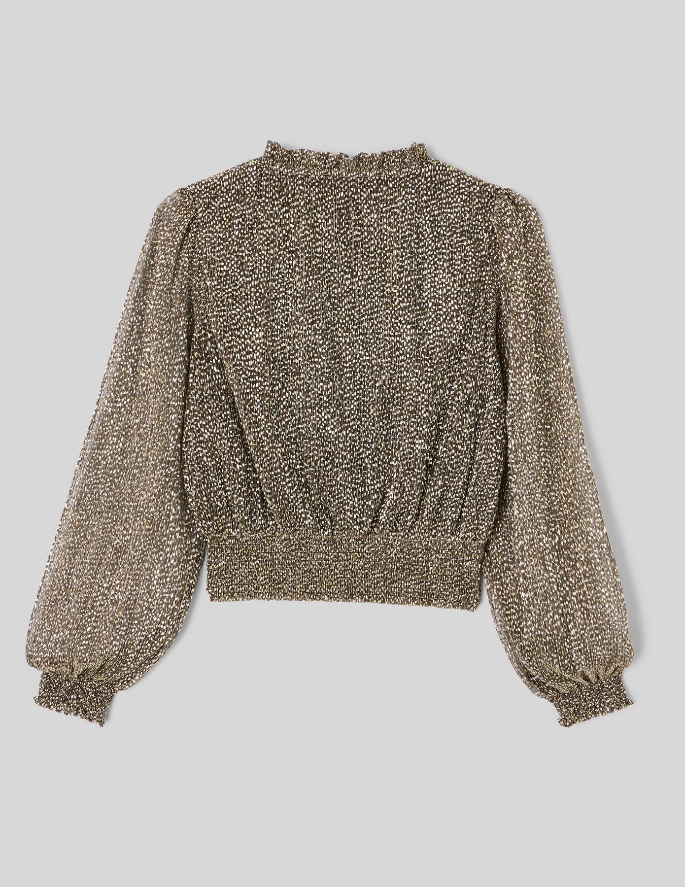 Blouse plissée pailletée