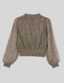 Blouse plissée pailletée