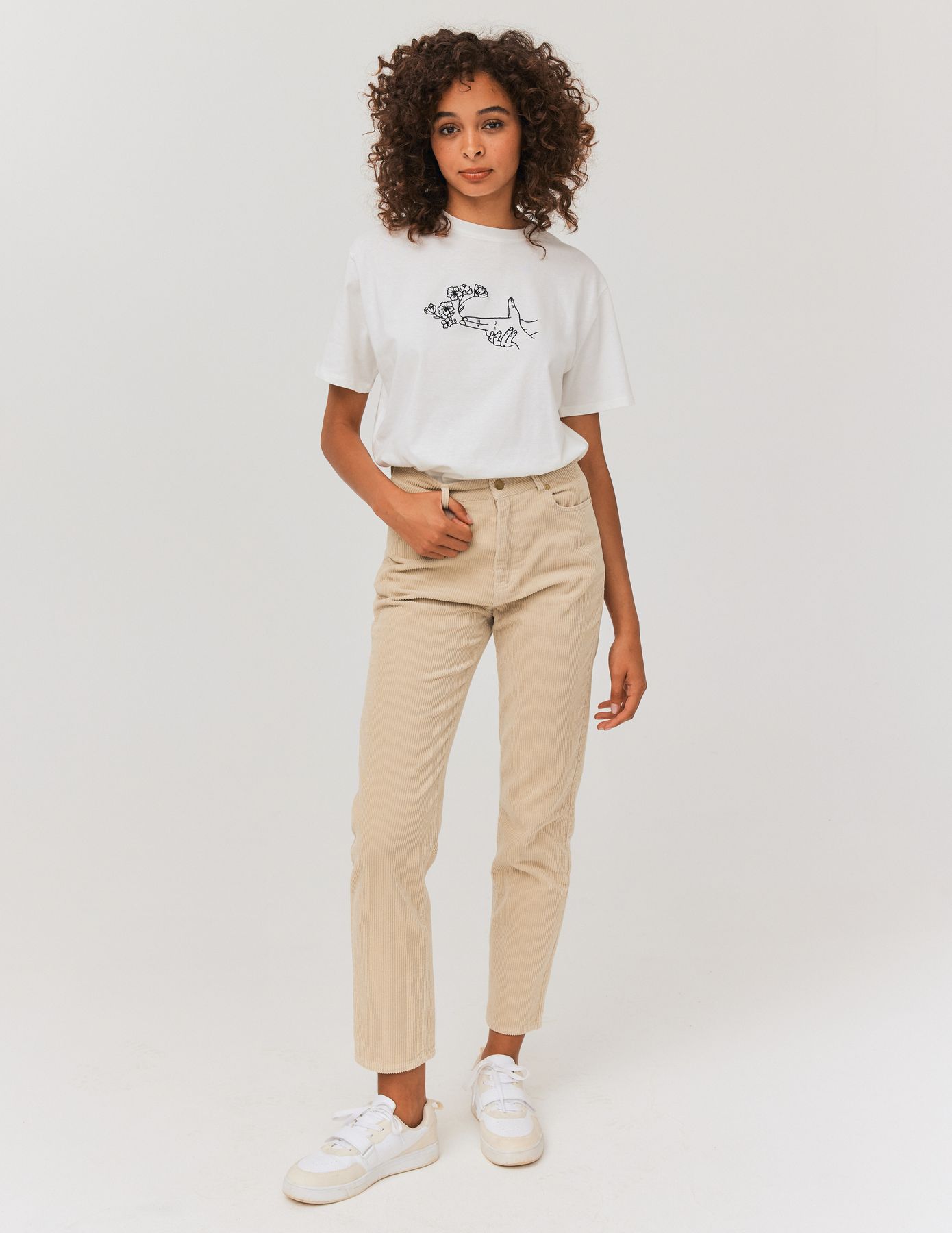 Pantalon velours mom