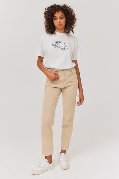 Pantalon velours mom