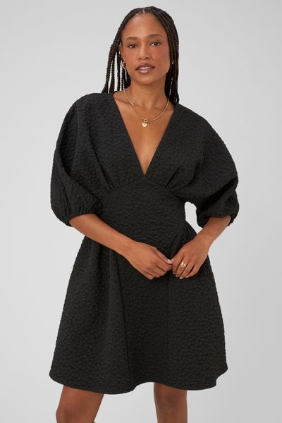 Robe courte textur&eacute;e