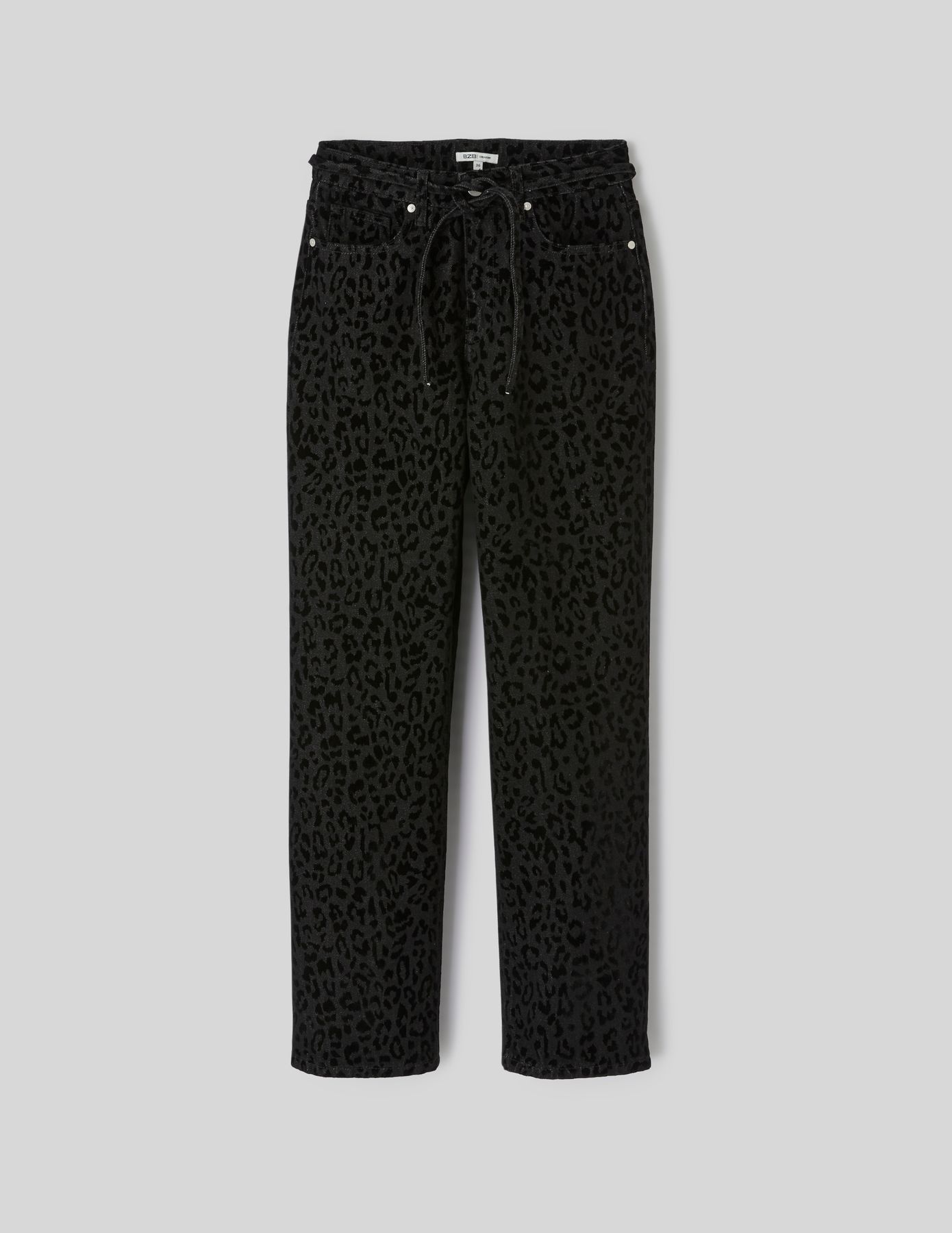 Pantalon imprim&eacute; coupe droite