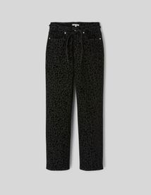 Pantalon imprim&eacute; coupe droite