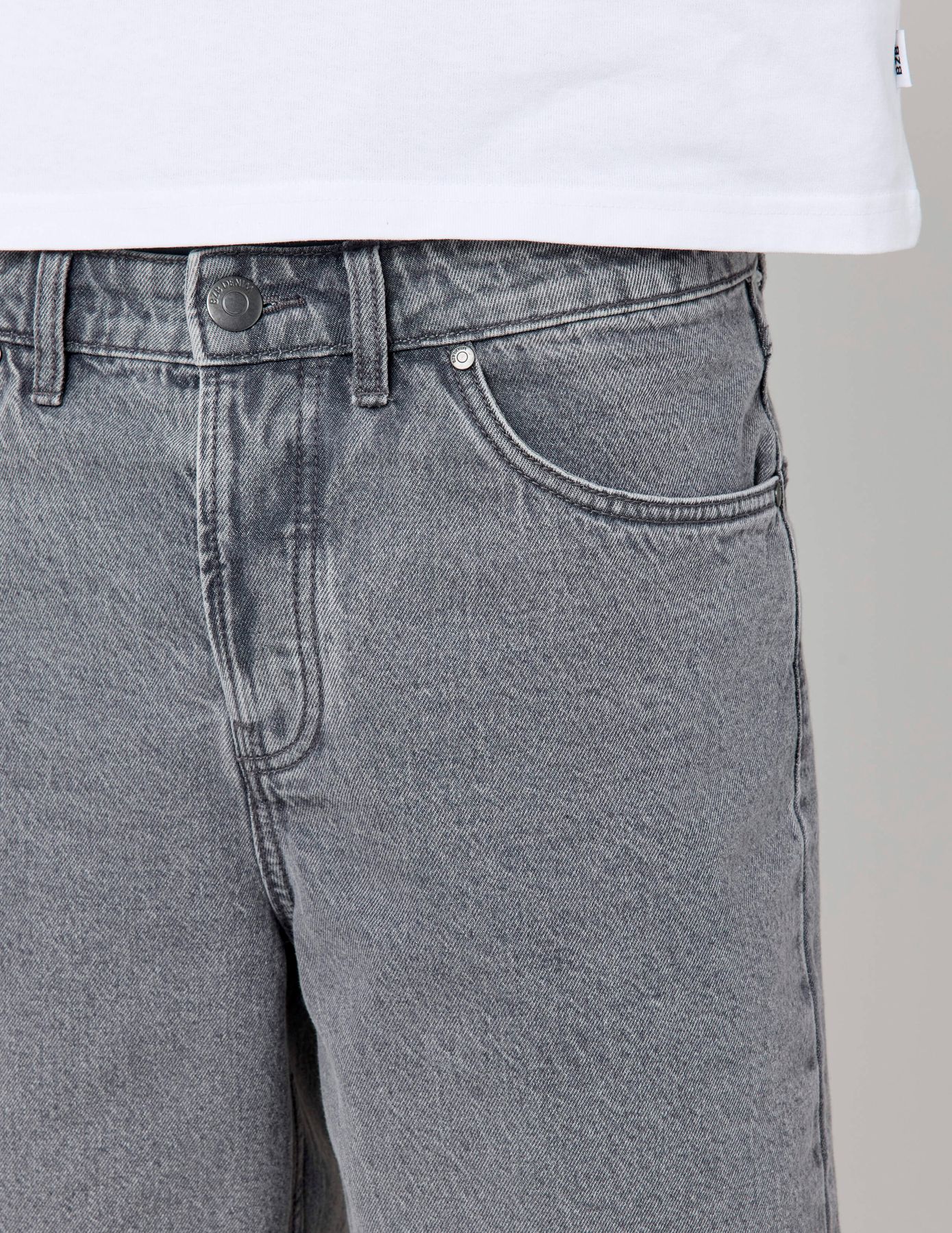 Bermuda jean gris