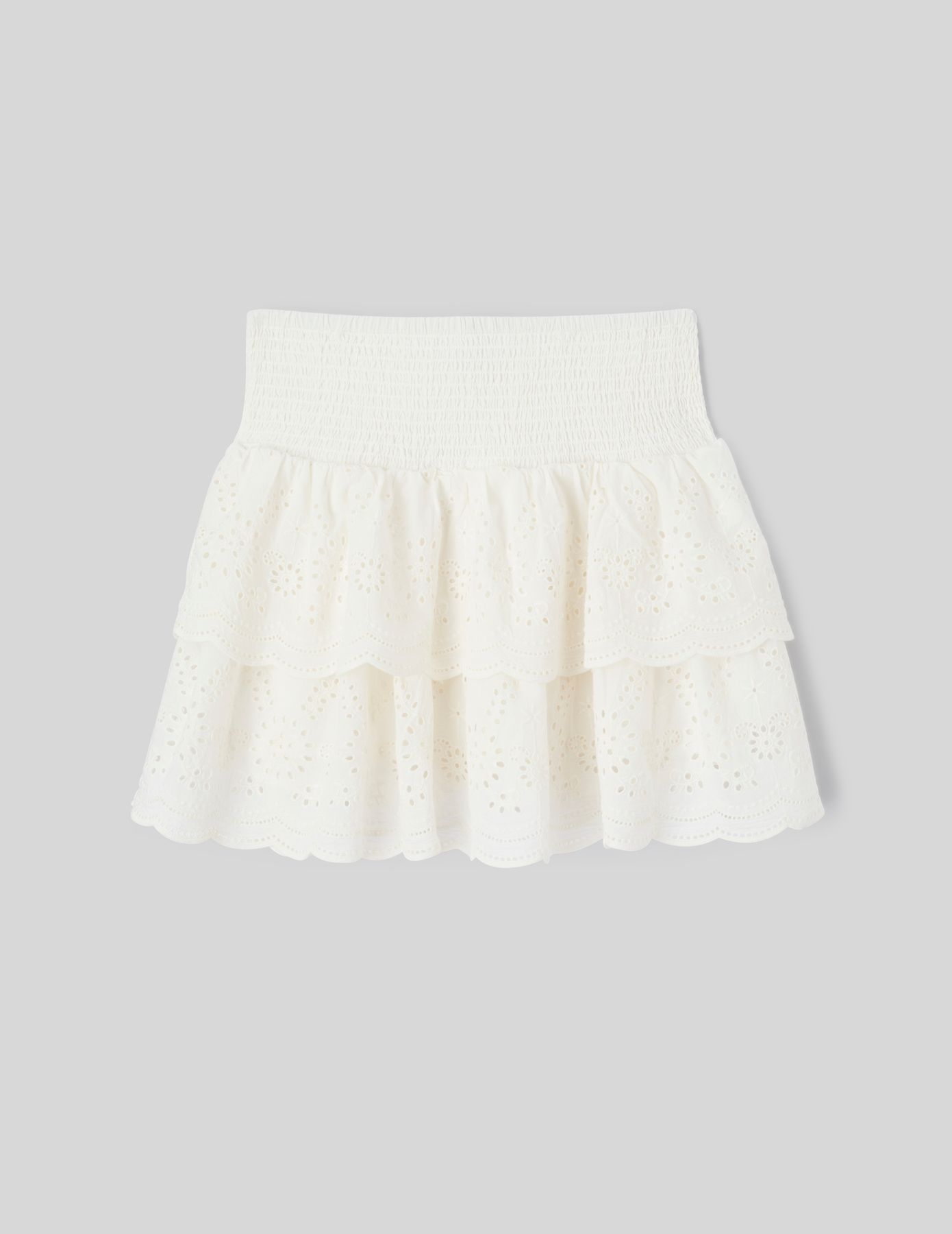 Jupe brod&eacute;e &agrave; volants